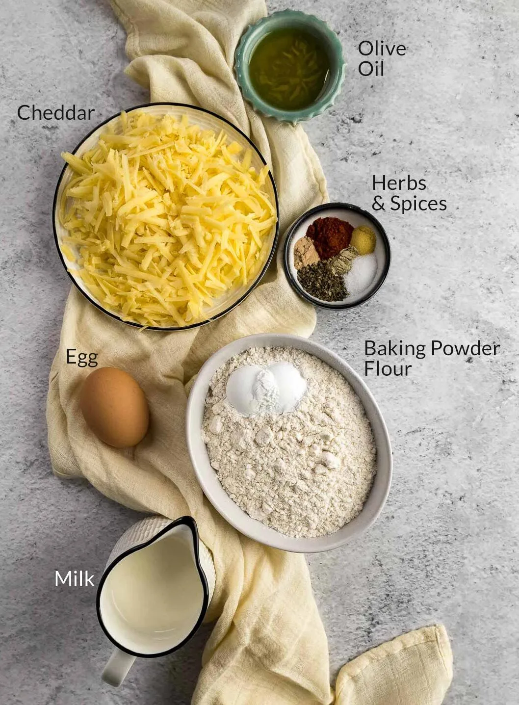 mini cheese muffins ingredients