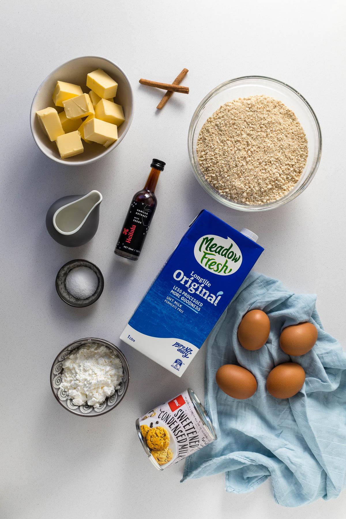 No Bake Milk Tart Ingredients