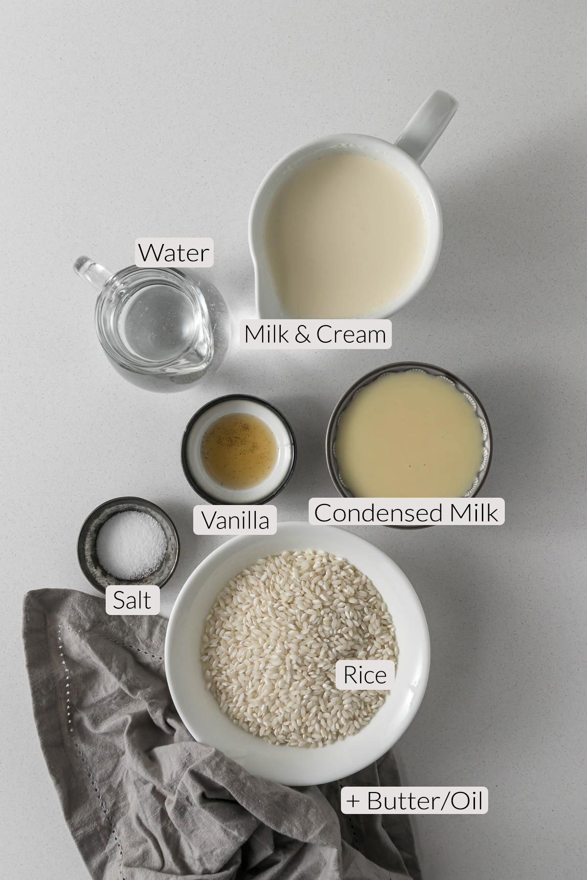 Rice Pudding Ingredients