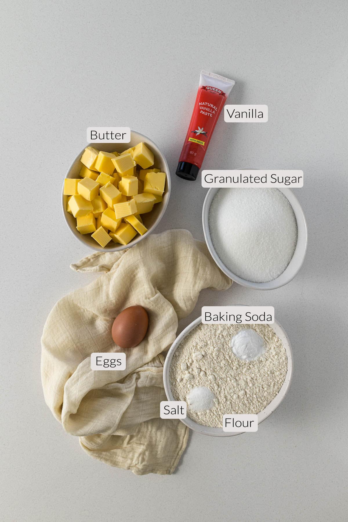 Vanilla Sugar Cookies Ingredients